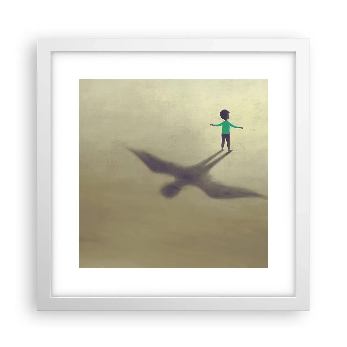 Poster in een witte lijst - De held van de toekomst - 30x30 cm