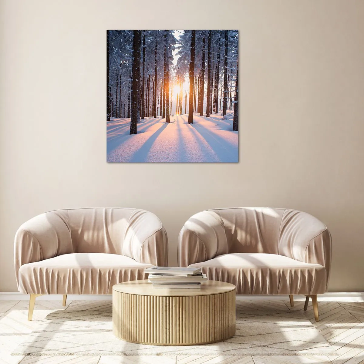 Schilderen op glas - Duidelijk in zwart-wit - 70x70 cm