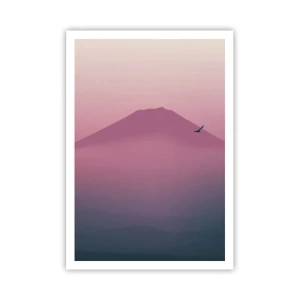 Poster - Wandelaars boven de wolken - 70x100 cm