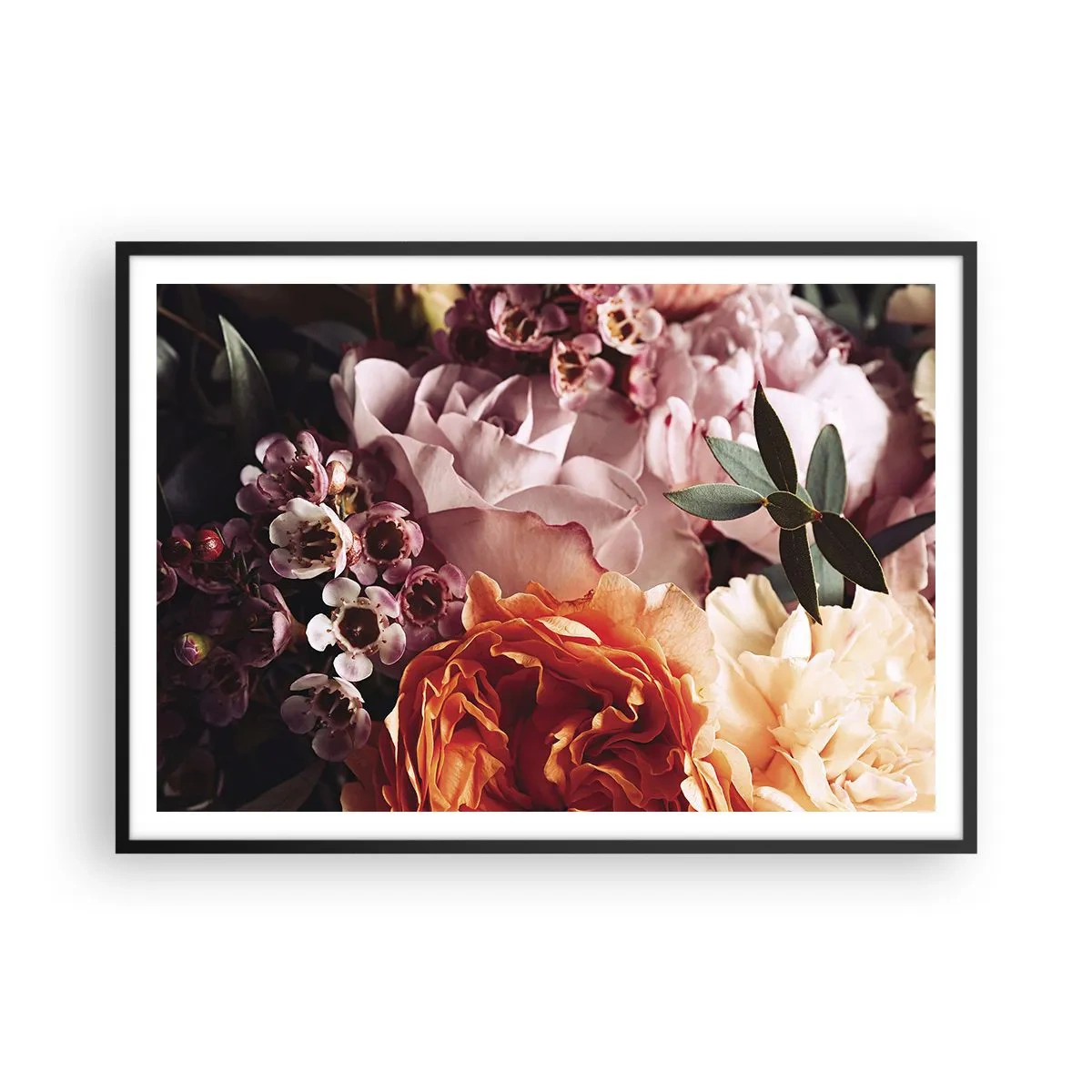 Poster in een zwarte lijst - Gehuld in schoonheid - 100x70 cm