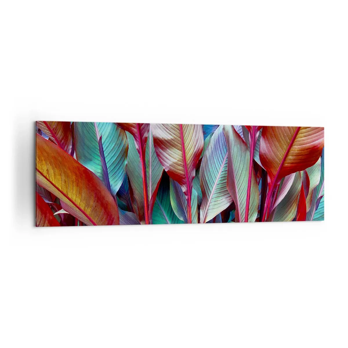 Schilderen op canvas - Een kleurrijk struikgewas - 160x50 cm