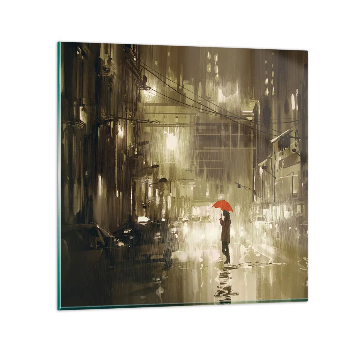 Schilderen op glas - Alleen maar niet eenzaam - 60x60 cm