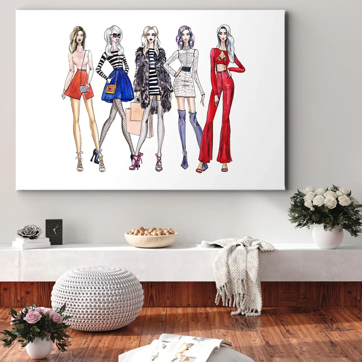 Schilderen op canvas - Elke week Fashion Week - 120x80 cm