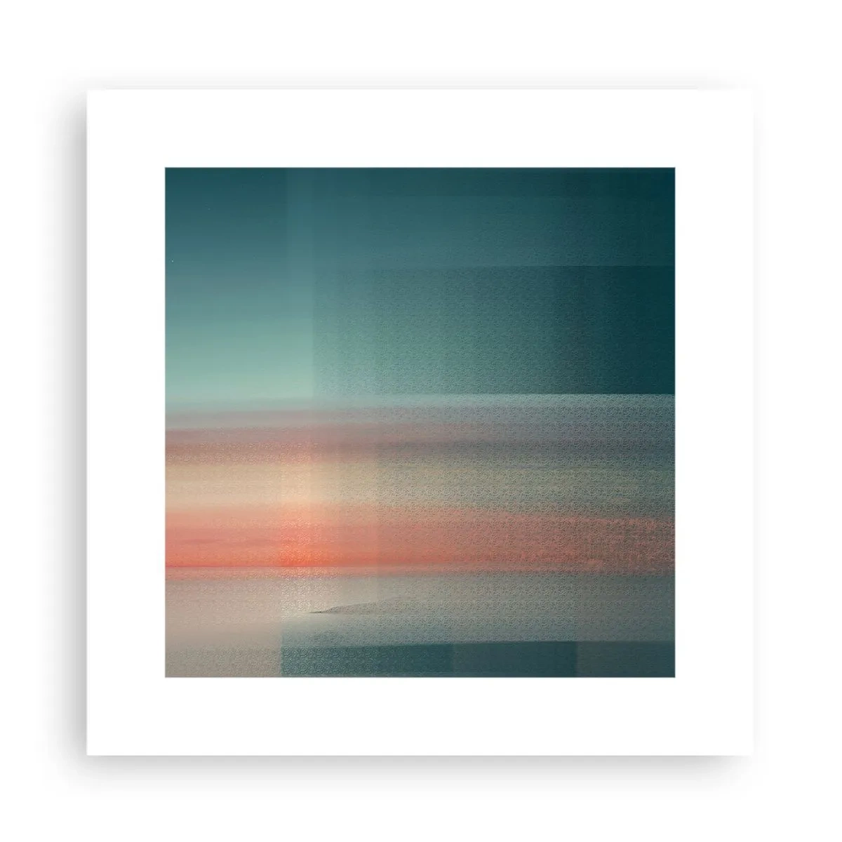 Poster - Abstractie: golven van licht - 30x30 cm