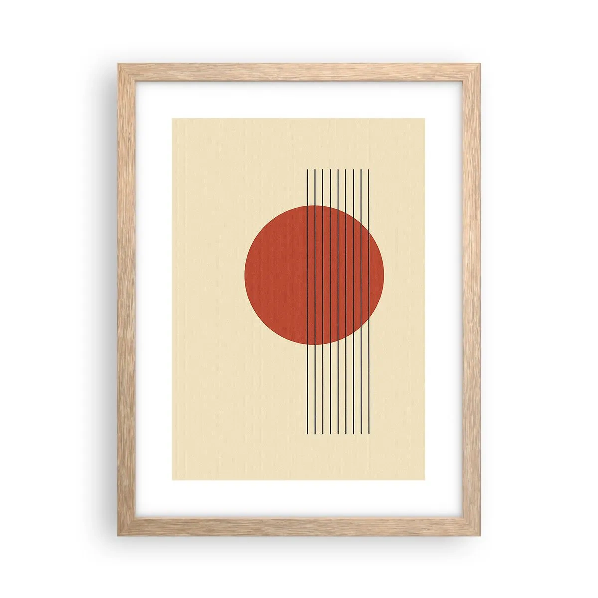 Een poster in een licht eiken lijst - Opnieuw en opnieuw en verder - 30x40 cm