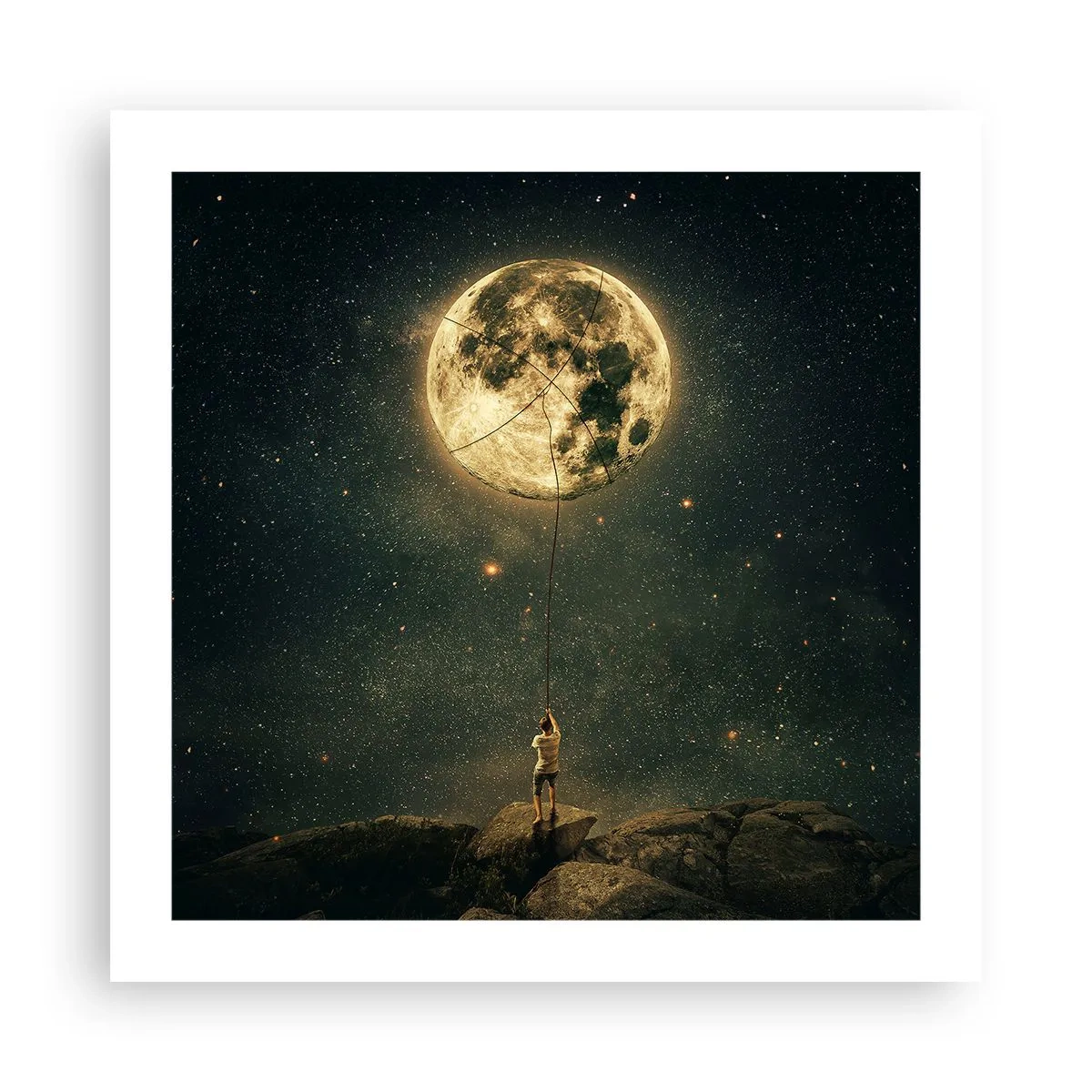 Poster - Iemand die de maan heeft gestolen - 50x50 cm
