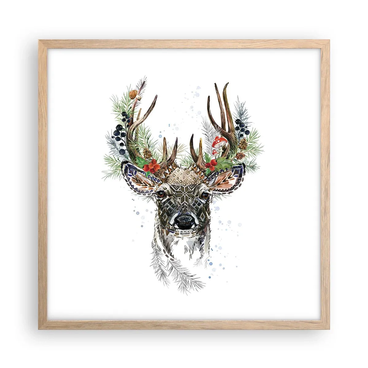 Een poster in een licht eiken lijst - In een feestelijk gewaad - 50x50 cm