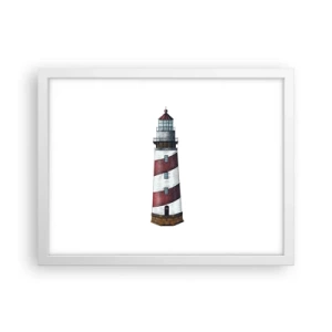 Poster in een witte lijst - Altijd op zijn hoede - 40x30 cm