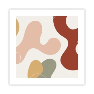 Poster - Kronkels of krullen? - 40x40 cm