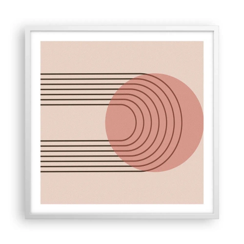 Poster in een witte lijst - Onweerstaanbare aantrekkingskracht - 60x60 cm