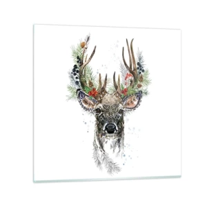 Schilderen op glas - In een feestelijk gewaad - 30x30 cm