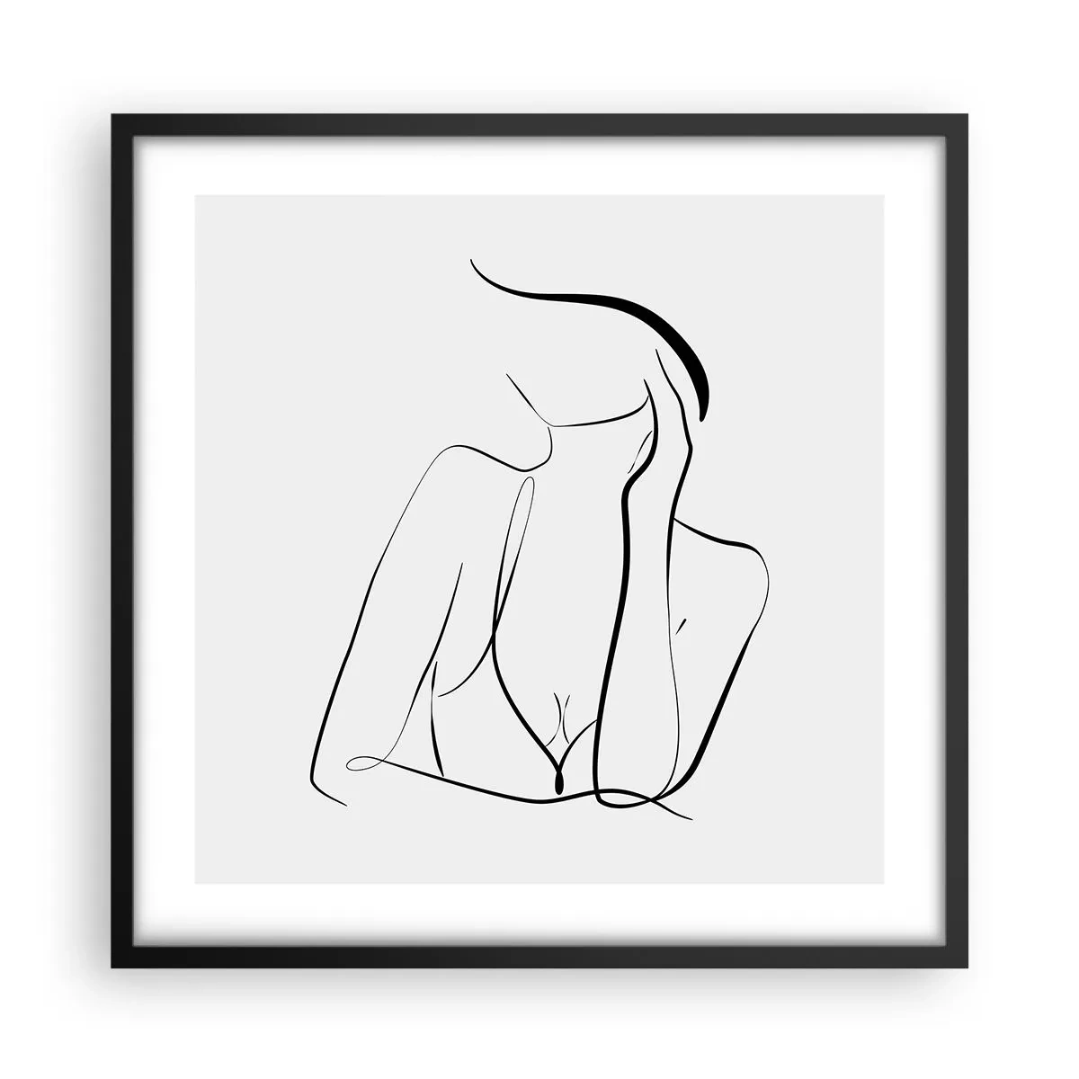 Poster in een zwarte lijst - Op de golf van dromen - 50x50 cm