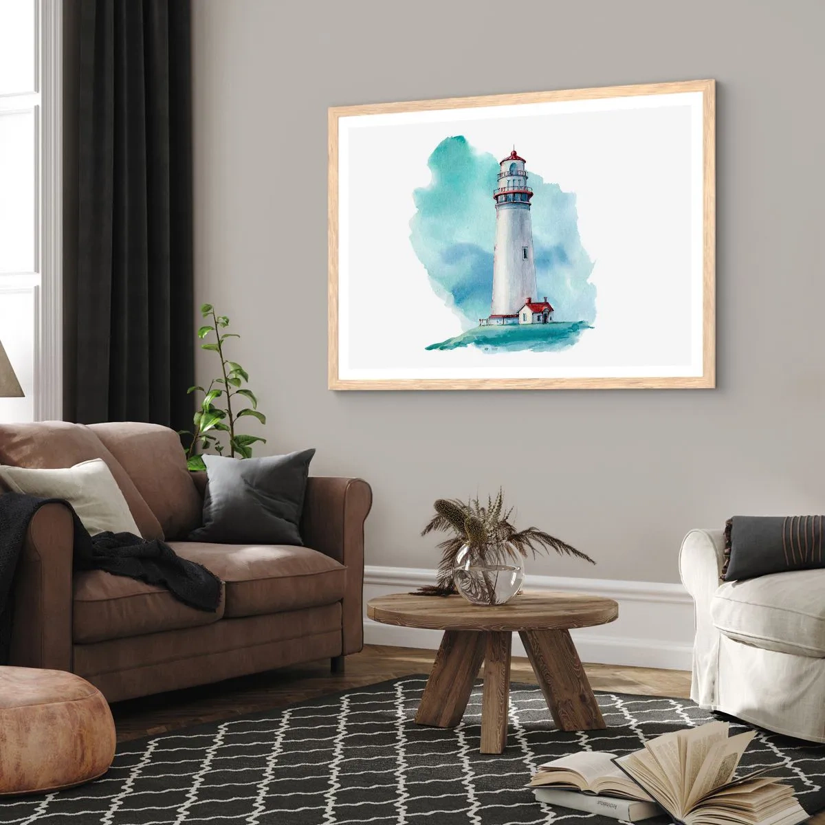 Een poster in een licht eiken lijst - Blue's zachtaardige zus - 70x50 cm