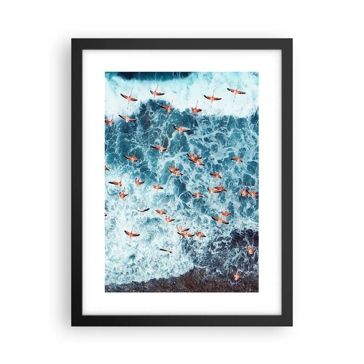 Poster in een zwarte lijst - De kustparade - 30x40 cm