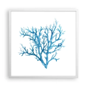 Poster in een witte lijst - Nautische filigraan - 60x60 cm