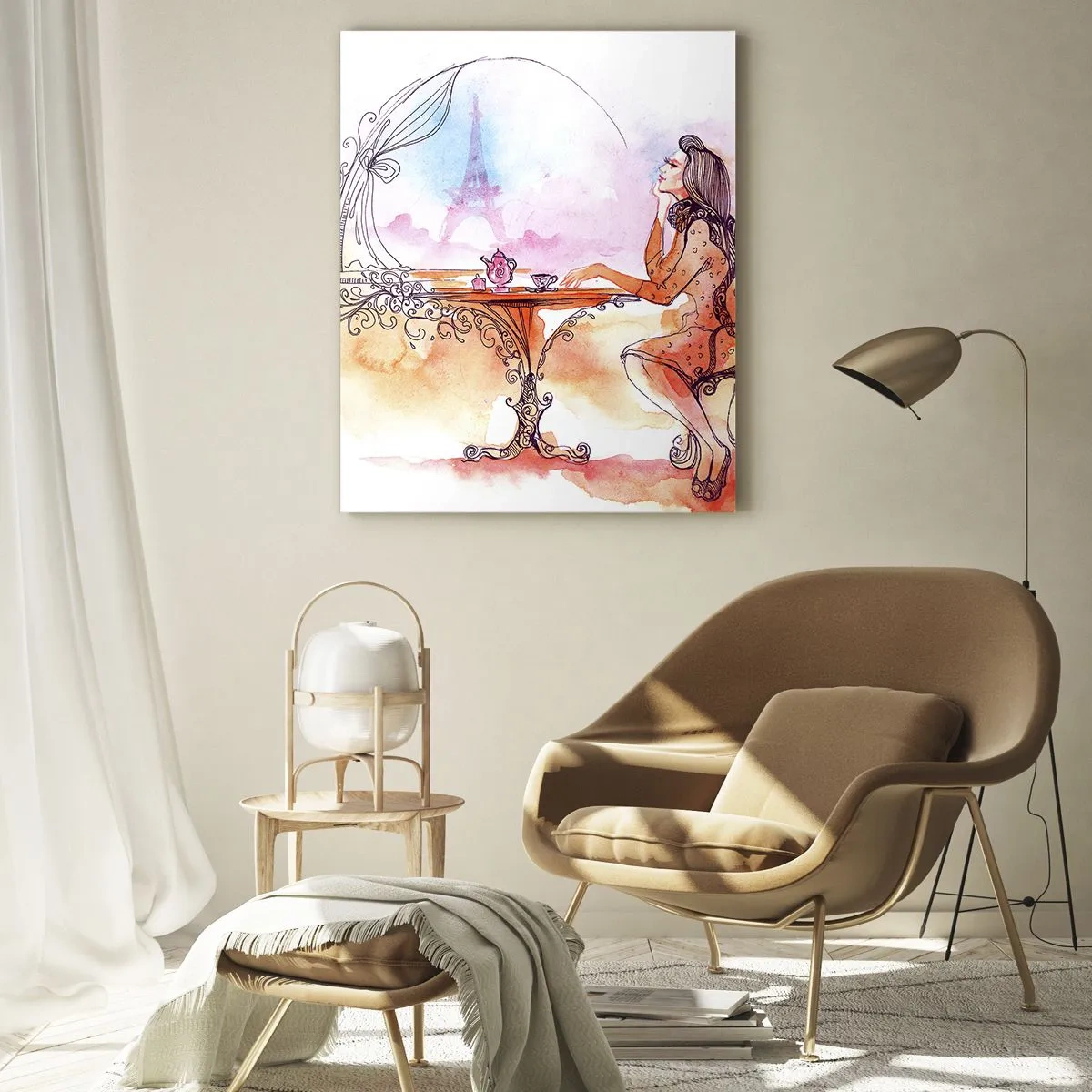 Schilderen op glas - Parijse chic - 50x70 cm