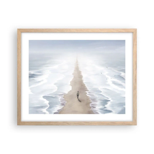 Een poster in een licht eiken lijst - Een gouden toekomst - 50x40 cm