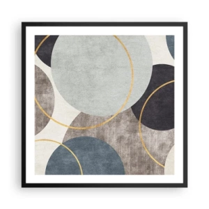 Poster in een zwarte lijst - Wiel voor wiel - 60x60 cm