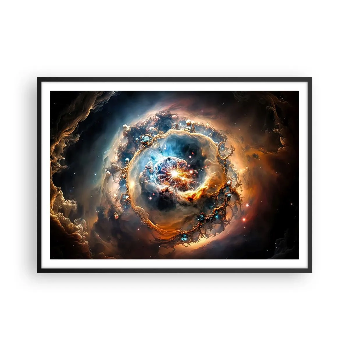 Poster in een zwarte lijst - Begin - 100x70 cm