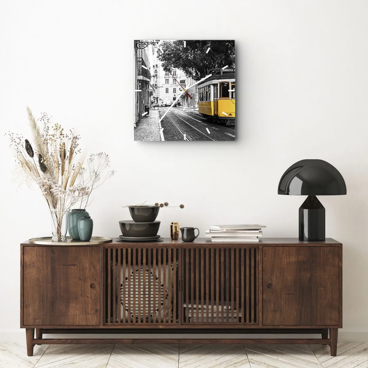 Wandklok - Klok - En op de achtergrond fado - 40x40 cm