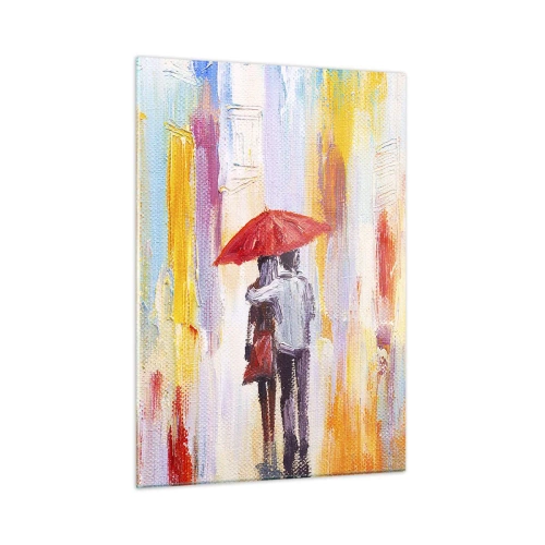 Schilderen op glas - Laat het maar regenen - 50x70 cm