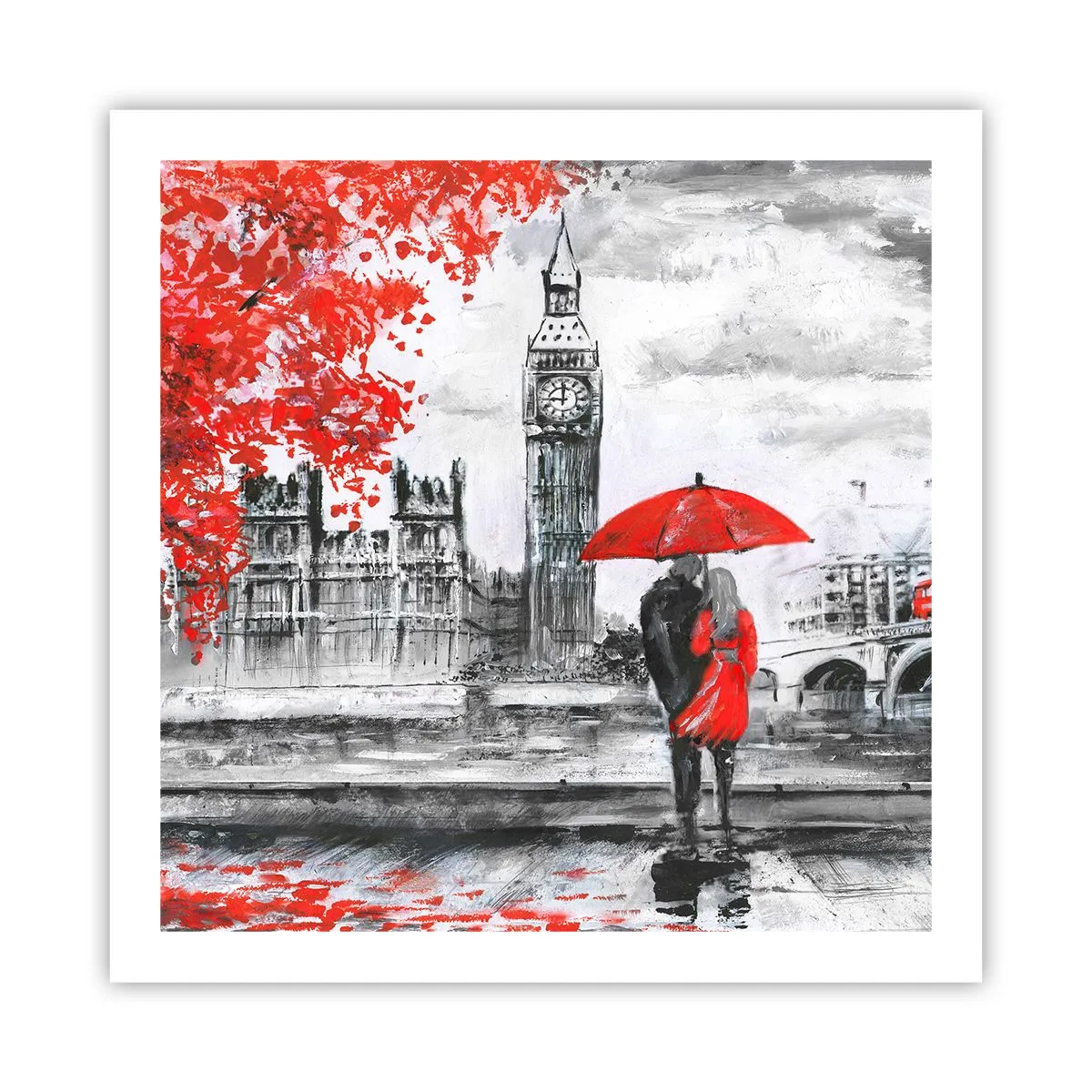 Poster - Verliefd op Londen - 60x60 cm