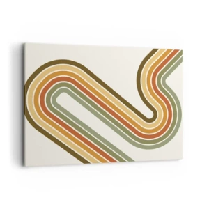 Schilderen op canvas - Zigzag naar het doel - 100x70 cm