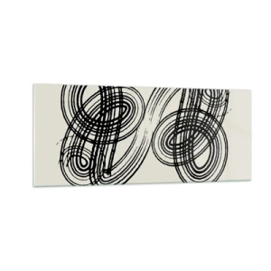 Schilderen op glas - Het kwam er spontaan uit - 100x40 cm