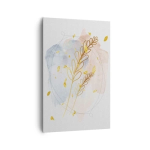 Schilderen op canvas - Gouden explosie - 80x120 cm