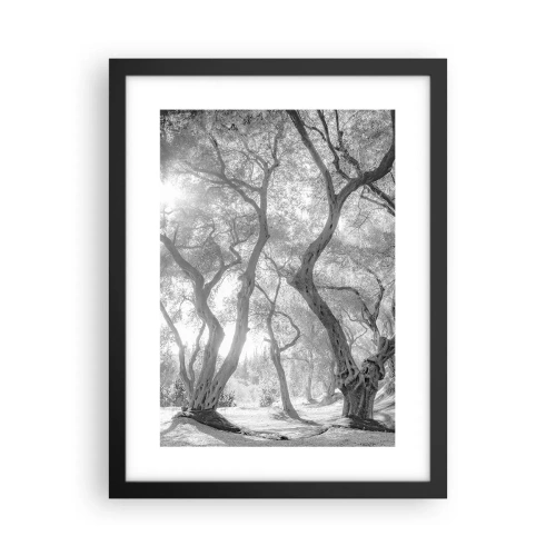 Poster in een zwarte lijst - In de olijfboomgaard - 30x40 cm