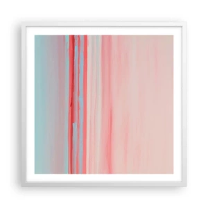 Poster in een witte lijst - Abstractie bij dageraad - 60x60 cm