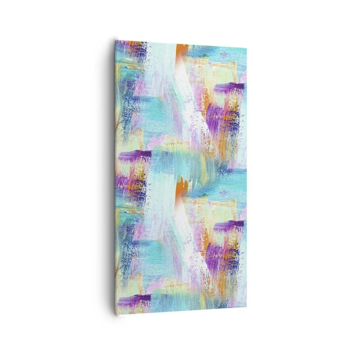 Schilderen op canvas - Vrolijk vlekkerig en besmeurd - 65x120 cm