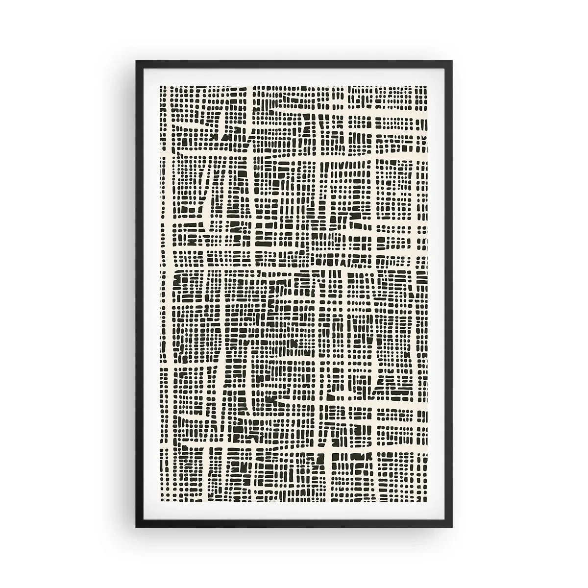 Poster in een zwarte lijst - Geweven compositie - 61x91 cm