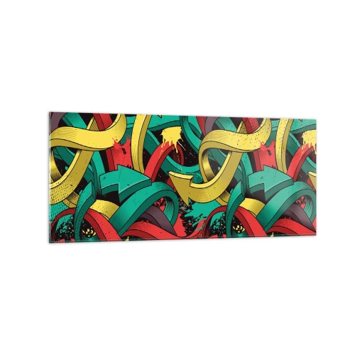 Schilderen op glas - Welke weg naar het doel? - 120x50 cm