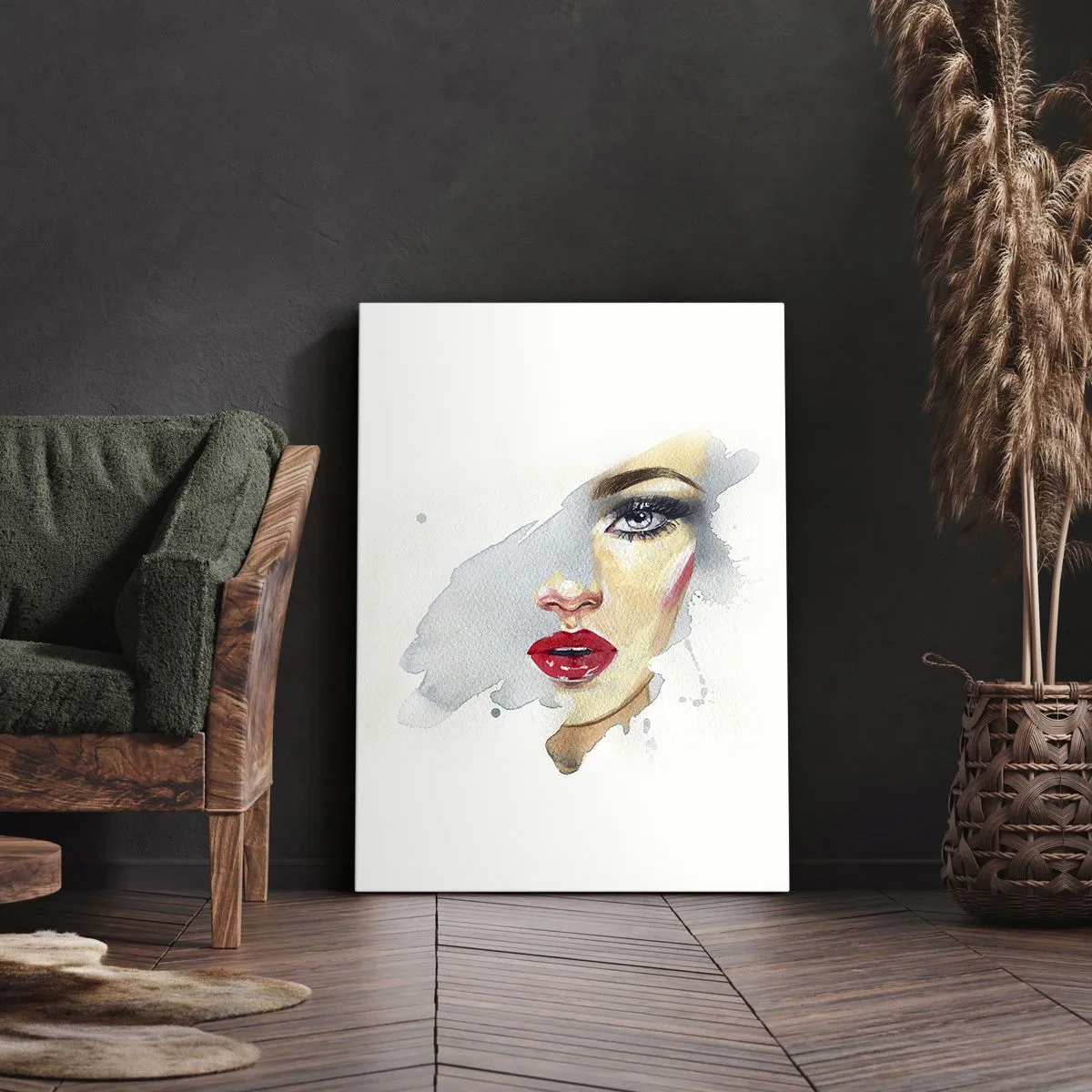Schilderen op canvas - Weerspiegeld in een druppel water - 50x70 cm