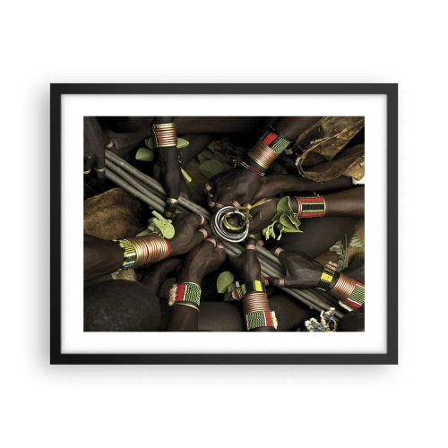 Poster in een zwarte lijst - Wij zijn samen - 50x40 cm