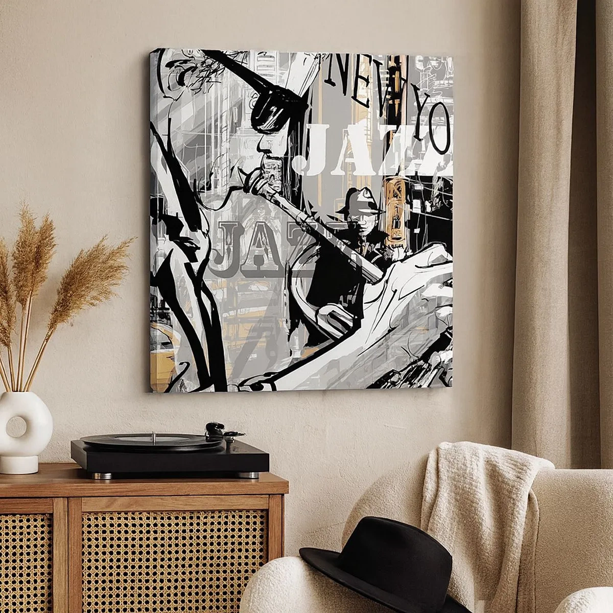 Schilderen op canvas - Op het ritme van New York - 30x30 cm