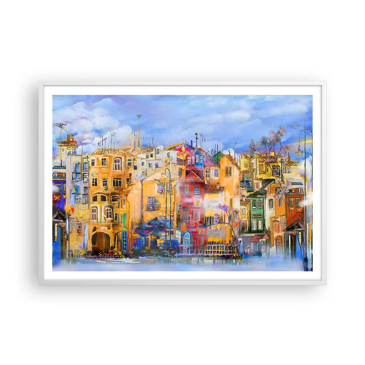 Poster in een witte lijst - Wij zijn samen - 100x70 cm