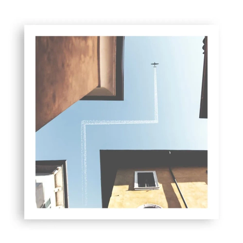 Poster - Boven het doolhof van de stad - 60x60 cm