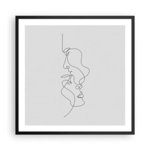 Poster in een zwarte lijst - De hitte van bittere verlangens - 60x60 cm