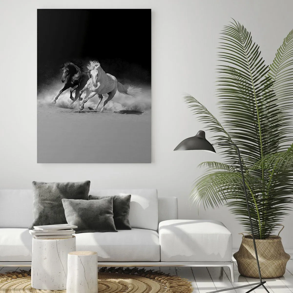 Schilderen op glas - Vrijheidsgalop - 50x70 cm