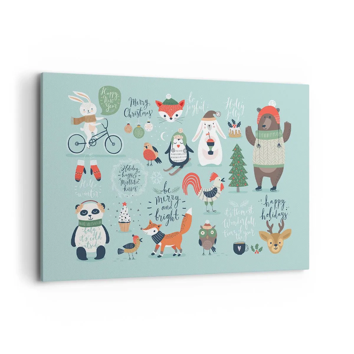 Schilderen op canvas - Moge het altijd kerst zijn! - 120x80 cm