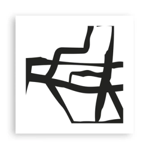 Poster - Zwart-wit ontwerp - 40x40 cm