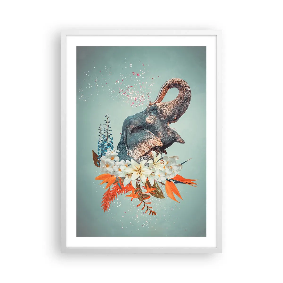 Poster in een witte lijst - Een gebrul van vreugde - 50x70 cm