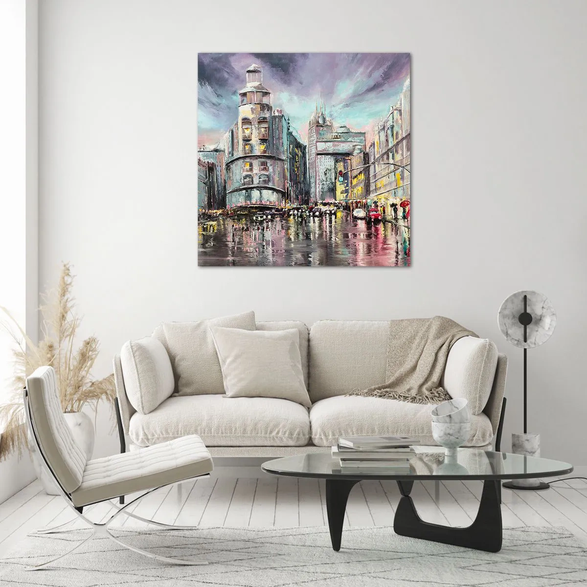 Schilderen op glas - Het wordt een geslaagde avond - 70x70 cm