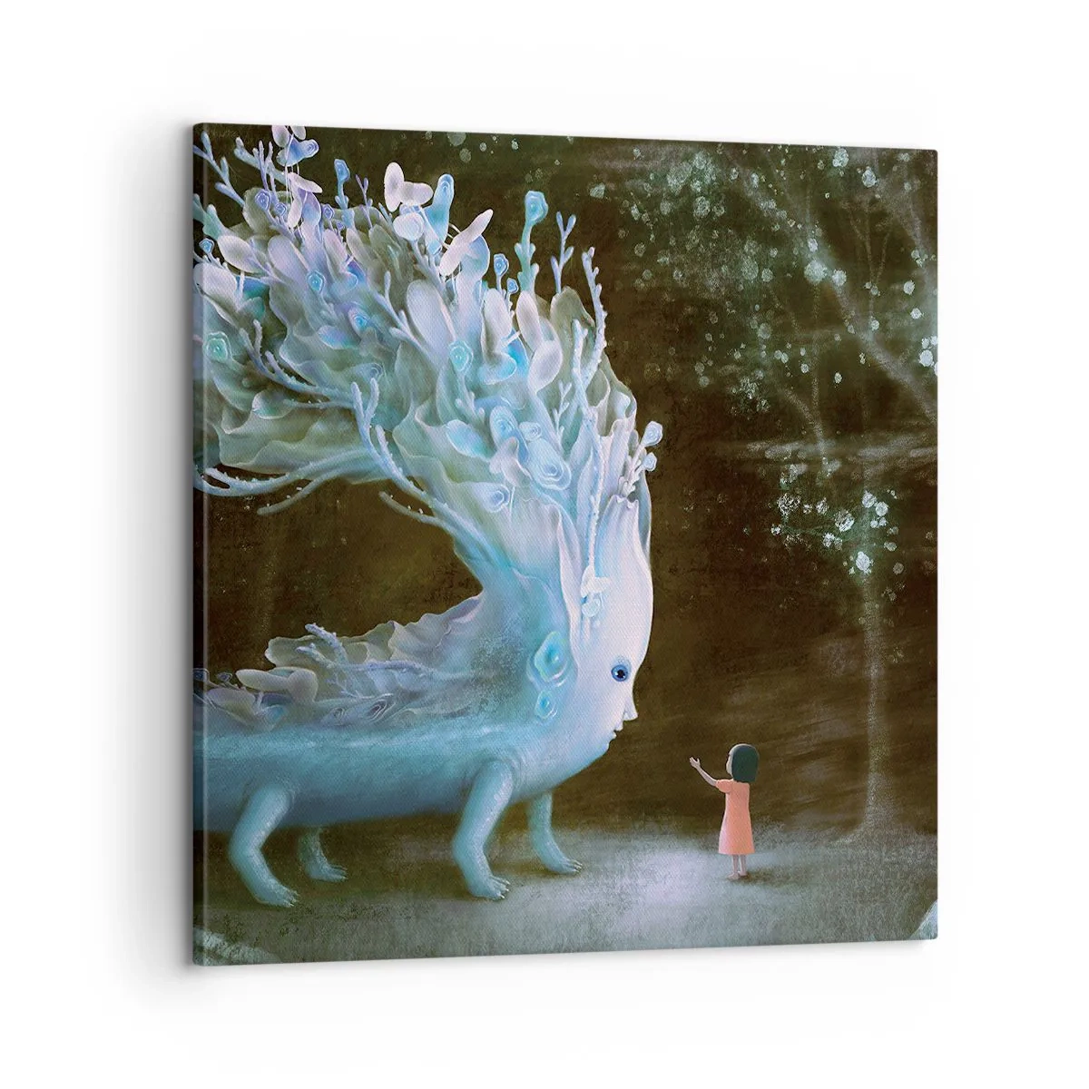 Schilderen op canvas - Fantastische ontmoeting - 60x60 cm