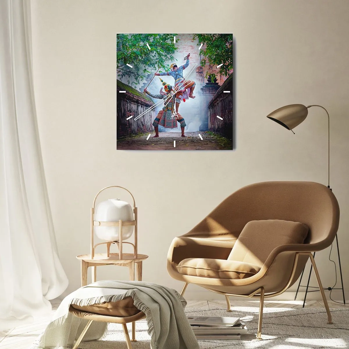 Wandklok - Klok - De dans is verwoestend mooi - 40x40 cm