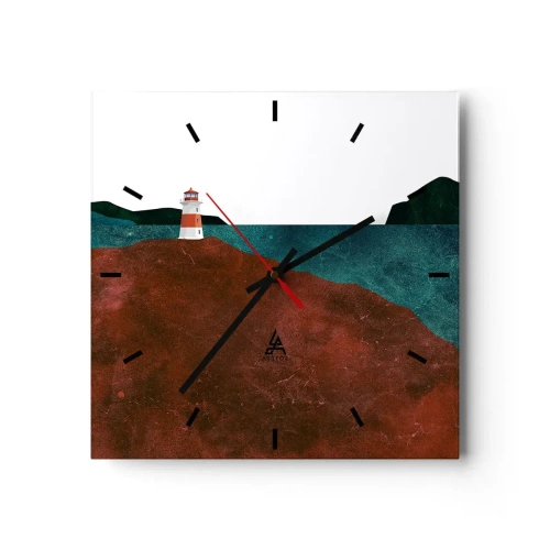 Wandklok - Klok - Starend naar de zee - 30x30 cm