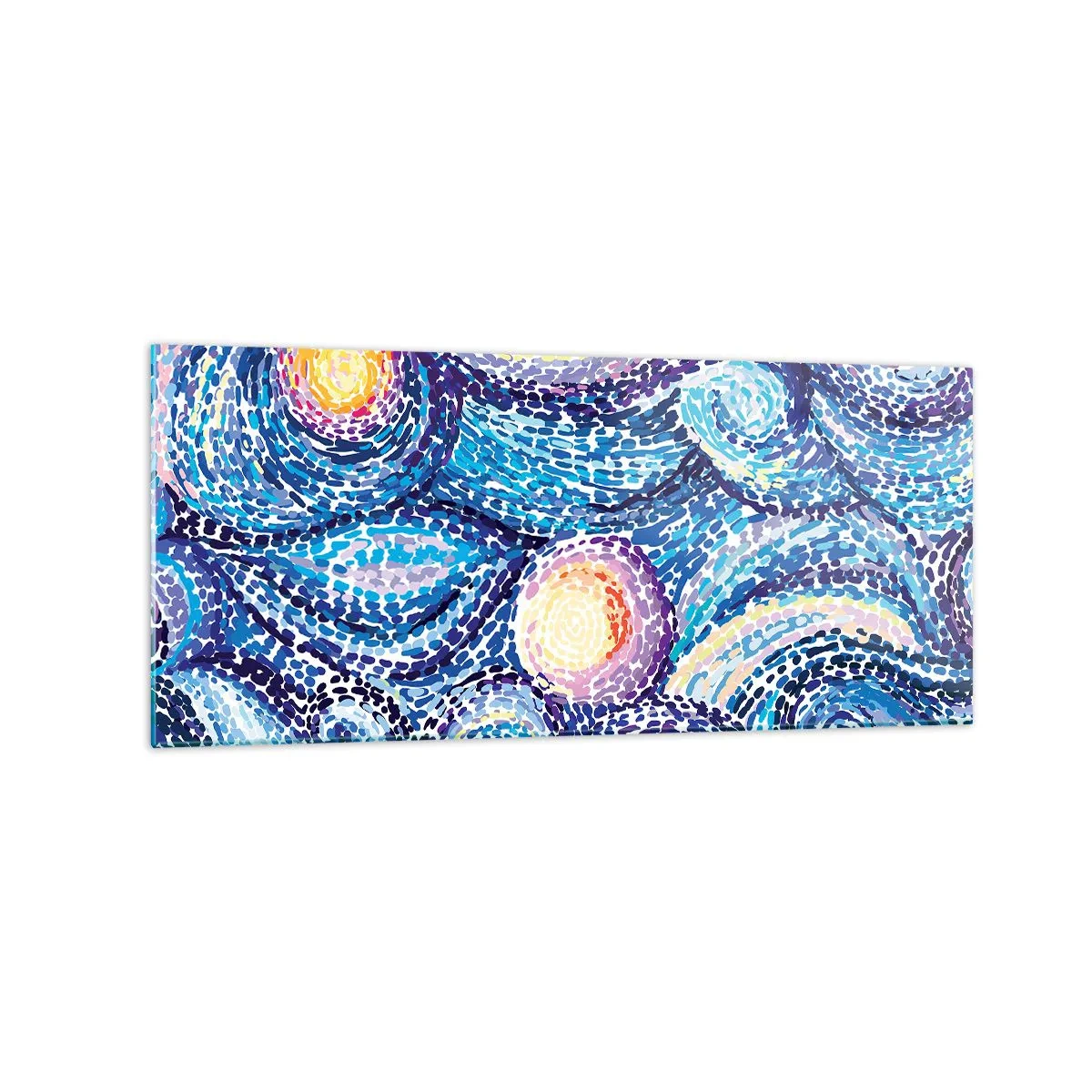 Schilderen op glas - Naar een schilderij van van Gogh - 120x50 cm