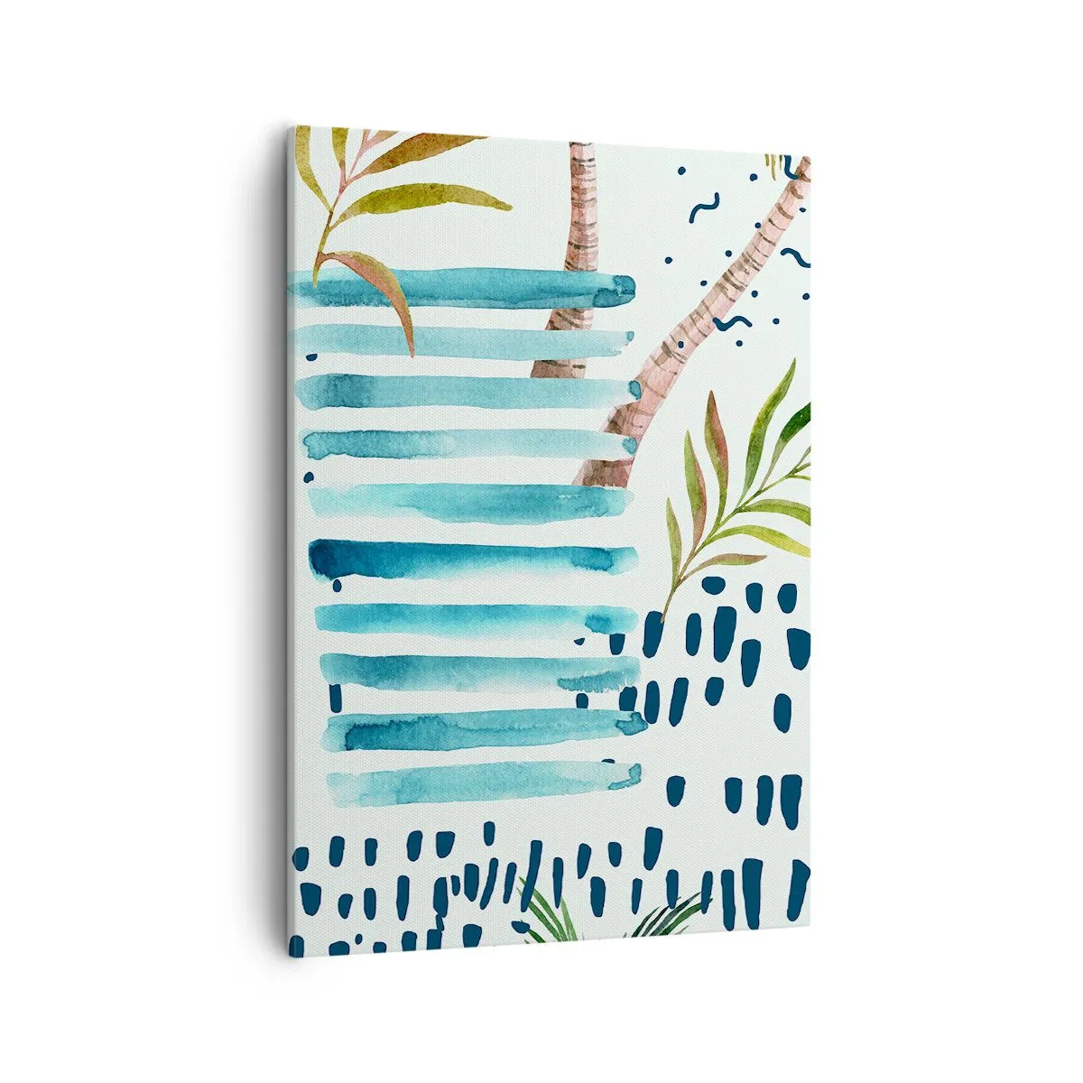 Schilderen op canvas - Vakantie onder palmbomen - 50x70 cm
